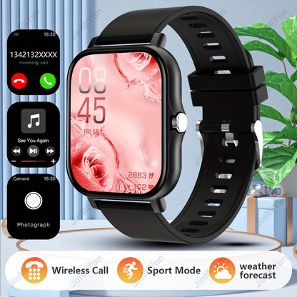 HOT 1.83 Inch Full Screen Touch Sports Smartwatch For Men And Women Sports Outdoor Smartwatch, With Functions Such As Wireless Call/message Reminder/custom Watch Face Wallpaper/multiple Sports Modes, Message Reminder Multi-fu